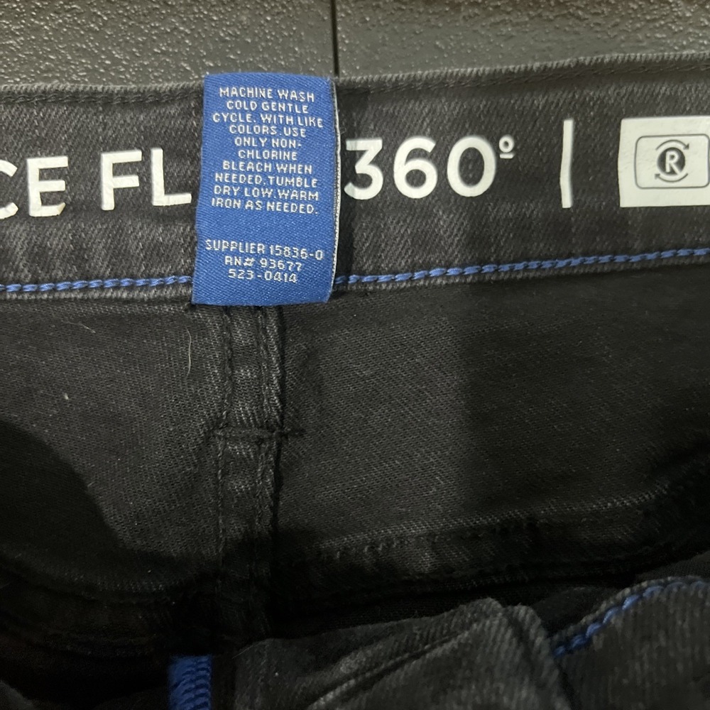 Arizona Jean Co Jeans Mens 36x30 Black Advance Flex 360 Slim Leg Stretch Denim - Picture 6 of 9